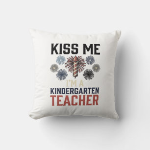 Kindergärtner Feuerwerk Vintage-Shirt-Design Kissen