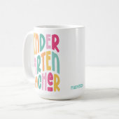 Kindergärtnerin Bunter Text Kaffeetasse (Vorderseite Links)