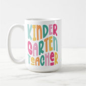Kindergärtnerin Bunter Text Kaffeetasse (Links)