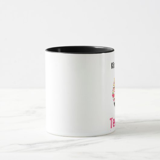 Kindergärtnerin-Farben-Spritzer-Apfel Tasse (Zentrum)