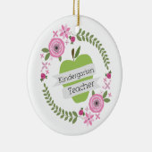 Kindergärtnerin-Grün-AppleblumenKranz Keramikornament (Rechts)