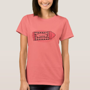 Kindergärtnerin-Hemd-Rosa-Tupfen-Zeichenstift T-Shirt