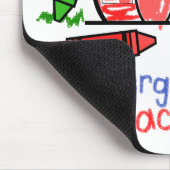 Kindergärtnerin Mousepad - Schule u. Zeichenstifte (Ecke)