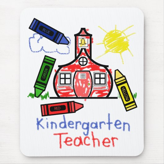 Kindergärtnerin Mousepad - Schule u. Zeichenstifte (Vorne)