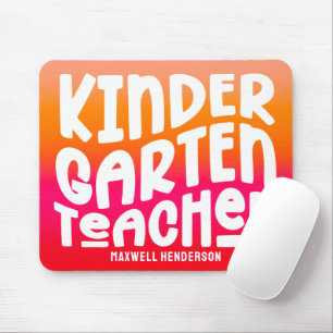 Kindergärtnerin Orange Rot Ombre Mousepad