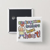 Kindergärtnerinnen haben Herz-Knopf Button (Vorne & Hinten)