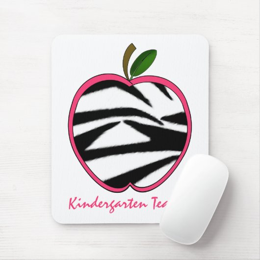 Kindergärtnerinzebra-Druck Apple Mousepad (Mit Mouse)