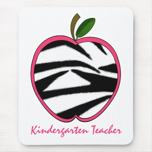 Kindergärtnerinzebra-Druck Apple Mousepad (Vorne)