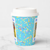 Kindergeburt Foto Wasserfarbe Confetti Thema Pappbecher (Links)