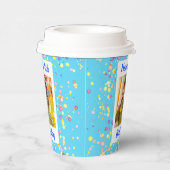 Kindergeburt Foto Wasserfarbe Confetti Thema Pappbecher (Rechts)