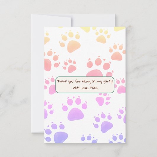 Kindergeburt im Dschungelstil Dankeskarte (Vorderseite)