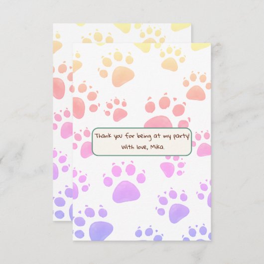 Kindergeburt im Dschungelstil Dankeskarte (Vorne/Hinten)