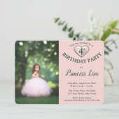 Kindergeburtenparteitag Einladung - Rosa Foto (Stehend Vorderseite)