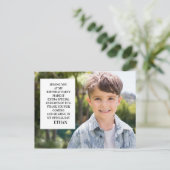 Kindergeburtenpartyfotografie Danke Postkarte (Stehend Vorderseite)