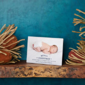 Kindergeburtsankündigung zum ersten Weihnachtsfest Fotoplatte (Seite)