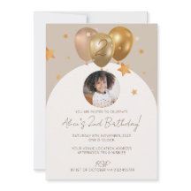 Kindergeburtsfeier mit Foto einladen