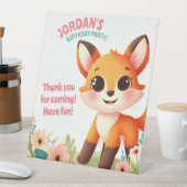 Kindergeburtsparty "Little Fox" Niedlich Sockelschild (In Situ)