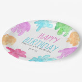 Kindergeburtsplatte zum Thema Sliema Pappteller (Schrägansicht)