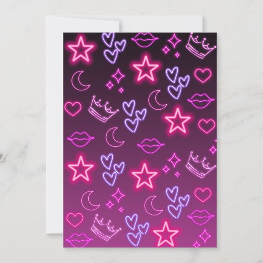 Kindergeburtstag 2. Glitzer Funkelnd Einladung (Rückseite)