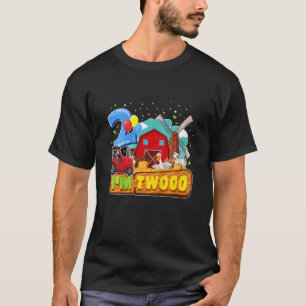 Kindergeburtstag 2 Im Twooo Traktor Farm Thema T-Shirt