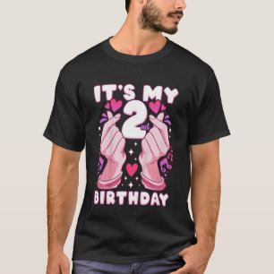 Kindergeburtstag 2 Jahre alt, K-Pop Fingerherz, Sa T-Shirt