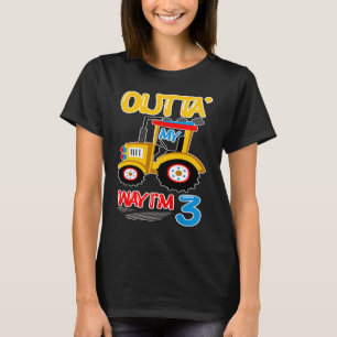 Kindergeburtstag 3 Jahre alter Traktor Drittes Par T-Shirt