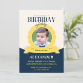 Kindergeburtstag 4. Geburtstagsfeier Einladung Mod (Stehend Vorderseite)