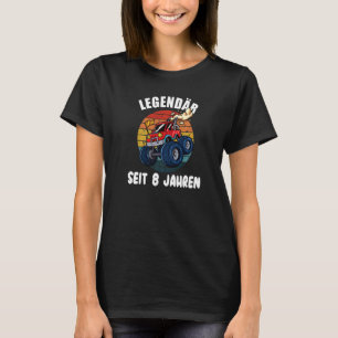 Kindergeburtstag 8 Jahre Monster Truck Boys T-Shirt