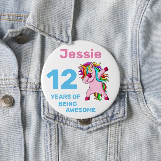 Kindergeburtstag-Abzeichen anpassen - Mädchen Phan Button (Beispiel)