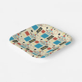 Kindergeburtstag Antikes Robotermuster Pappteller (Gewinkelt)