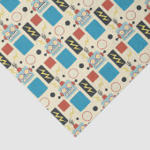 Kindergeburtstag Antikes Robotermuster Seidenpapier (Detail)