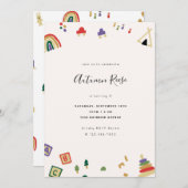 Kindergeburtstag aus Holz Einladung (Vorne/Hinten)