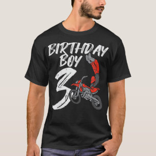 Kindergeburtstag Boy 3 Dirt Bike Cool Motocross 3r T-Shirt
