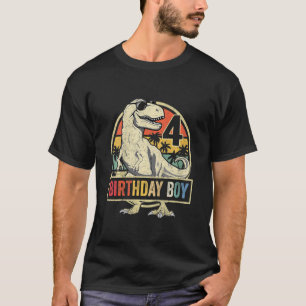 Kindergeburtstag Boy 4 T Rex Dinosaurier 4 Jahr T-Shirt