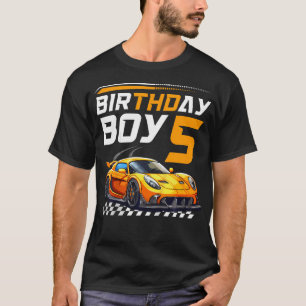 Kindergeburtstag Boy 5 Jahre Rennwagen 5th Birthda T-Shirt