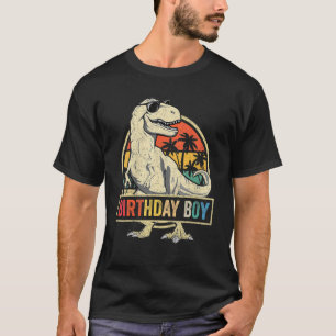 Kindergeburtstag Boy Dino Rex Dinosaurier Boys Mat T-Shirt