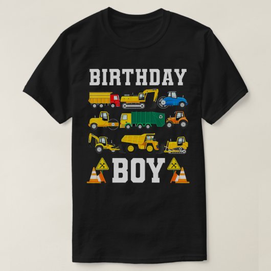Kindergeburtstag Boy Funny Construction Geburtstag T-Shirt (Design vorne)