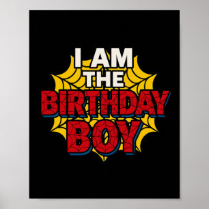 Kindergeburtstag Boy Spider Thema Tags Party Match Poster