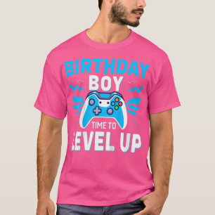 Kindergeburtstag Boy Time to Level Up Video Game B T-Shirt