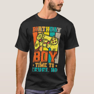 Kindergeburtstag Boy Time to Level Up Video Games  T-Shirt