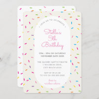 KINDERGEBURTSTAG bunt gürtelbestreuen Rand rosa