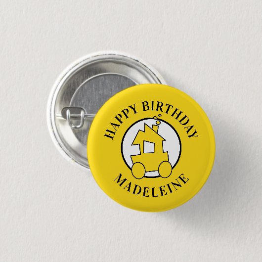 Kindergeburtstag Button (Vorne & Hinten)