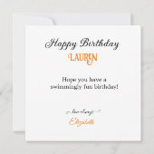 KINDERGEBURTSTAG CAKE MIT GROSSER MIT AUGEN GOLDFI KARTE (Rückseite)