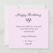 KINDERGEBURTSTAG CAKE mit NIEDLICHEM PONY THEMA Karte (Rückseite)