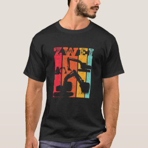 Kindergeburtstag Child 2Nd Geburtstag Digger Const T-Shirt
