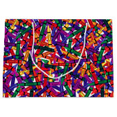 Kindergeburtstag Crayon Große Geschenktasche Geschenktüte (Vorderseite)