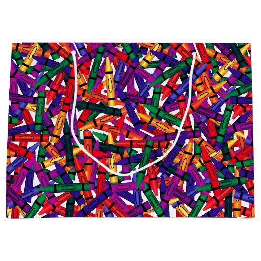 Kindergeburtstag Crayon Große Geschenktasche Große Geschenktüte (Vorderseite)