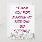 Kindergeburtstag Dankeschön-Karte | Matching Party Dankeskarte (Rückseite)