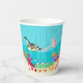 Kindergeburtstag der farbenfrohen Meerestiere Pappbecher (Rechts)