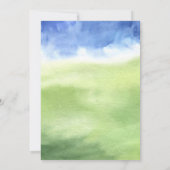 Kindergeburtstag der niedlichen Wasserfarbenfarm Einladung (Rückseite)